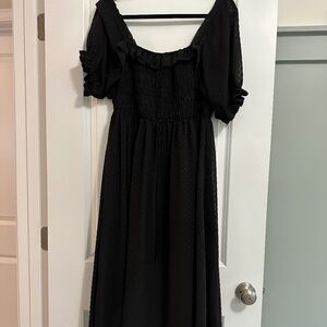 Indigo Rose Black Maxi Dress Size Large